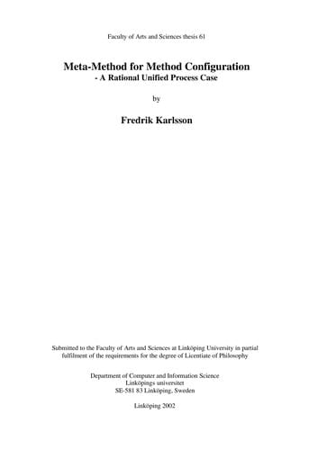 Meta - method for method configuration