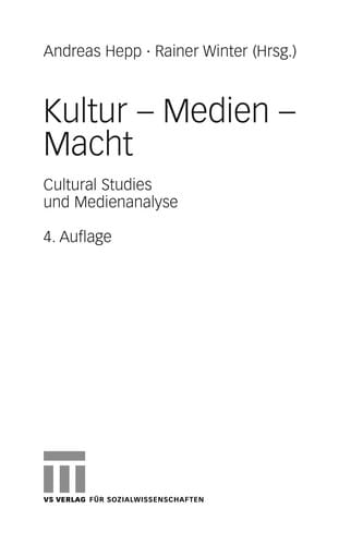 Kultur - Medien - Macht