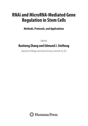 RNAi and microRNA-mediated gene regulation in stem cells