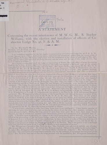 A statement concerning the recent interference of...S.