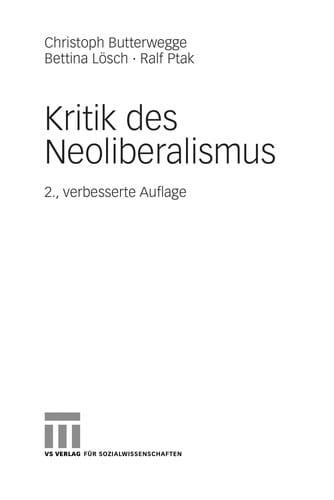 Kritik des Neoliberalismus