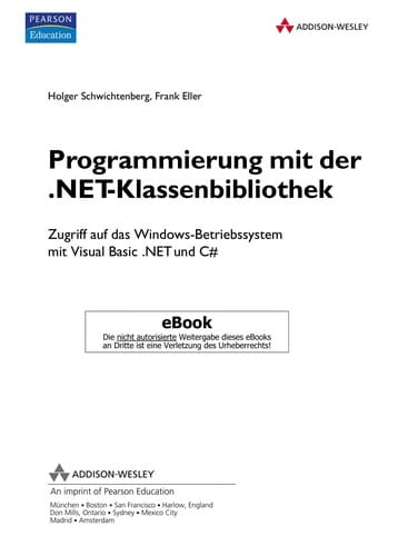 Programmierung mit der .NET-Klassenbibliothek