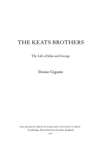 The Keats brothers