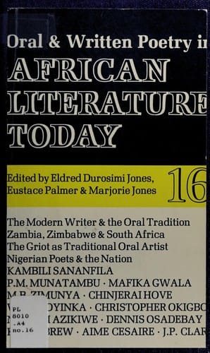 Oral and Written Poetry in African Literature Today