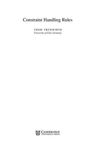 Constraint handling rules