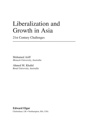 Liberalization and growth in Asia