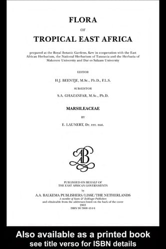 Flora of tropical East Africa - Marsileaeceae (2003) (Flora of Tropical East Africa)