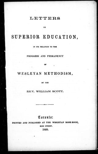 Letters on superior education