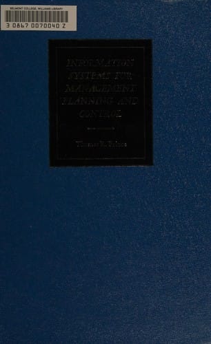 Information systems for management planning and control