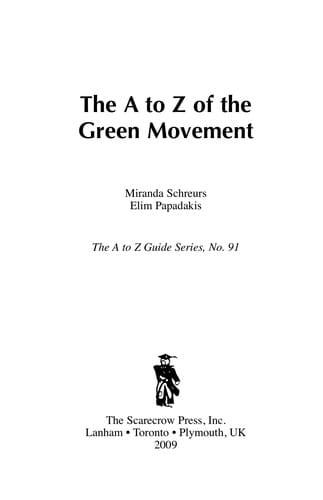 The A to Z of the green movement