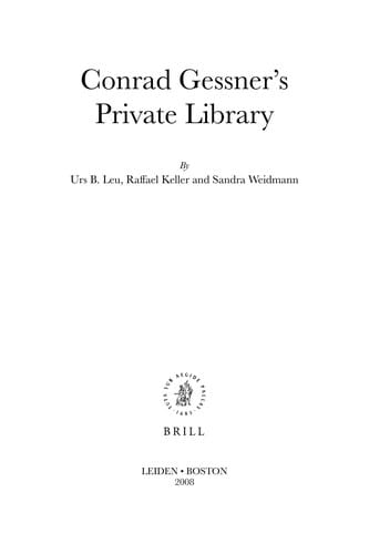 Conrad Gessner's private library