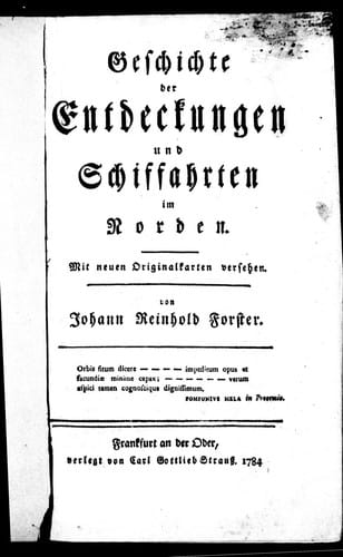 Geschichte der Entdeckungen und Schiffahrten im Norden