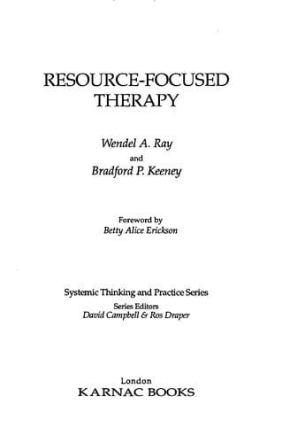 Resource-focused therapy