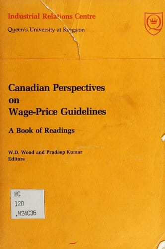 Canadian perspectives on wage-price guidelines