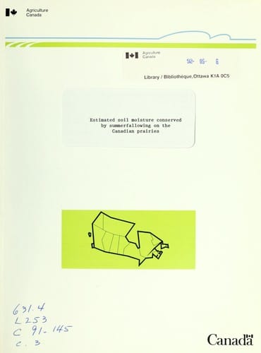Estimated soil moisture conserved by summerfallowing on the Canadian prairies