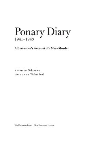 Ponary diary, 1941-1943