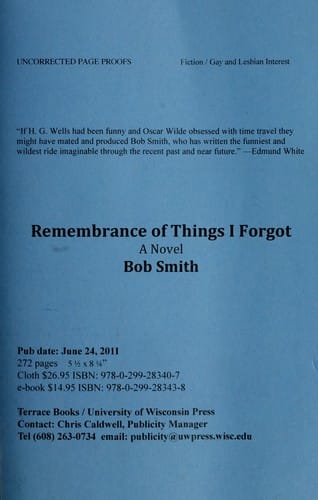 Remembrance of things I forgot