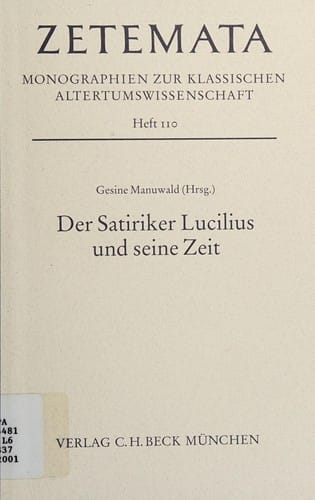 Der Satiriker Lucilius und seine Zeit