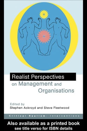 Realist perspectives on management and organisations