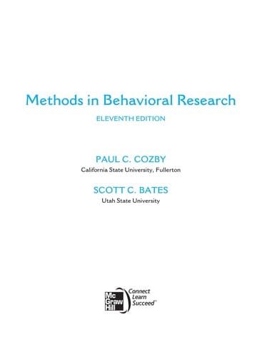 Methods in behavioral research
