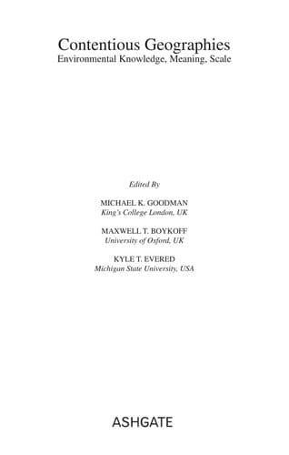 Contentious geographies