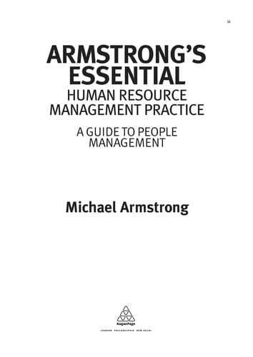 Armstrong's essential human resource management practice