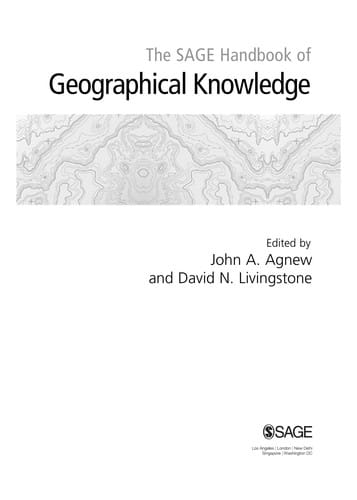The SAGE handbook of geographical knowledge