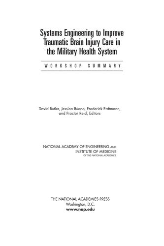 Systems engineering to improve traumatic brain injury care in the military health system