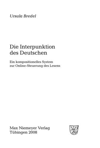 Die Interpunktion des Deutschen