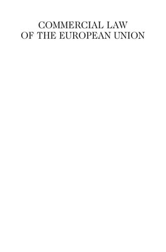 Commercial Law of the European Union