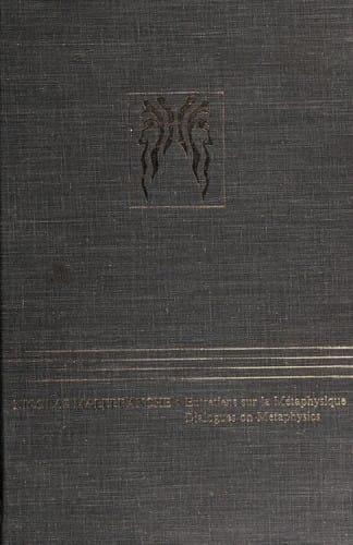 Entretiens sur la métaphysique =
