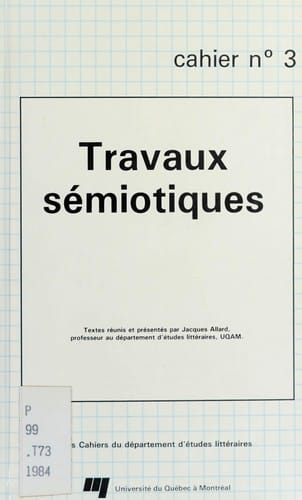Travaux sémiotiques