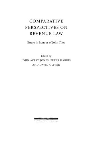 Comparative perspectives on revenue law
