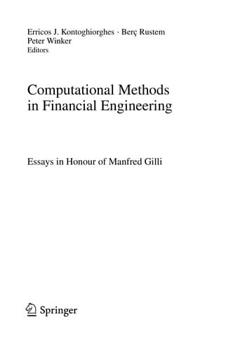 Computational methods in financial engineering