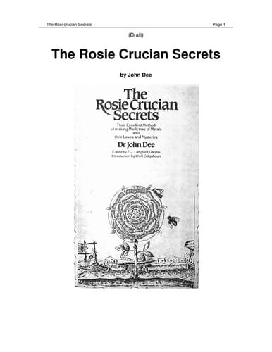 The Rosie Crucian secrets