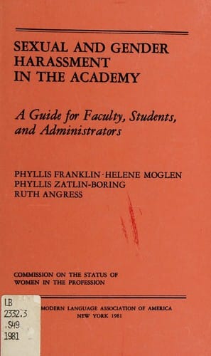 Sexual and gender harassment in the academy