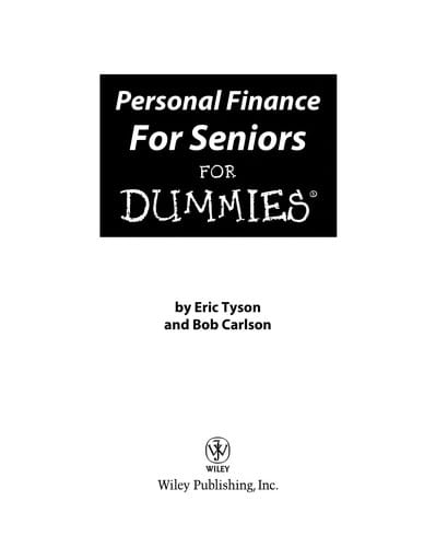 Personal Finance For Seniors For Dummies