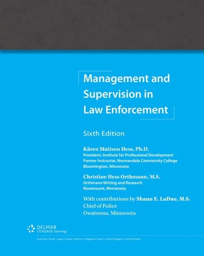 Management and supervision in law enforcement