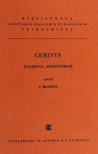 Geminou Eisagōgē eis ta phainomena = Gemini Elementa astronomiae