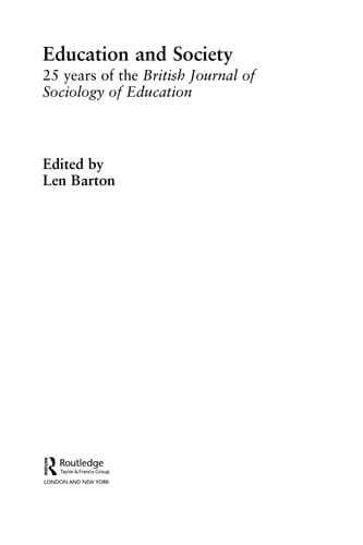 Education and society