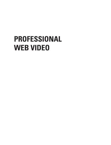 Professional web video