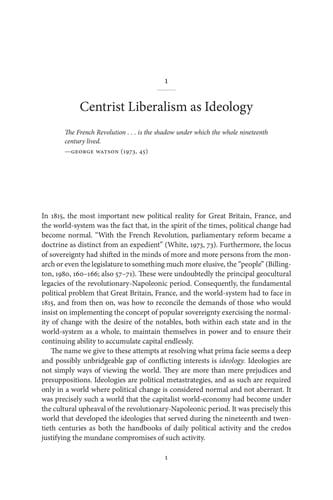 Centrist liberalism triumphant, 1789/1914