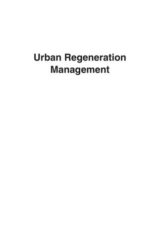 Urban regeneration management