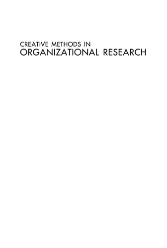 Creative methods in organizational research