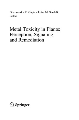 Metal toxicity in plants