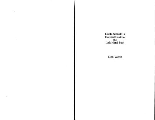 Uncle Setnakt's essential guide to the left hand path