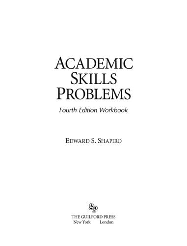 Academic skills problems workbook