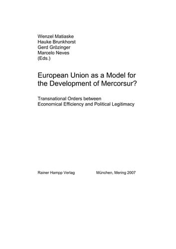 European Union as a model for the development of Mercosur?