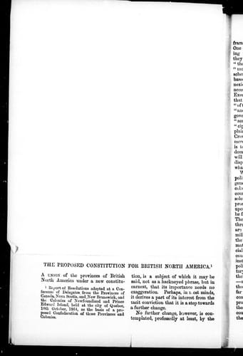 The proposed constitution for British North America