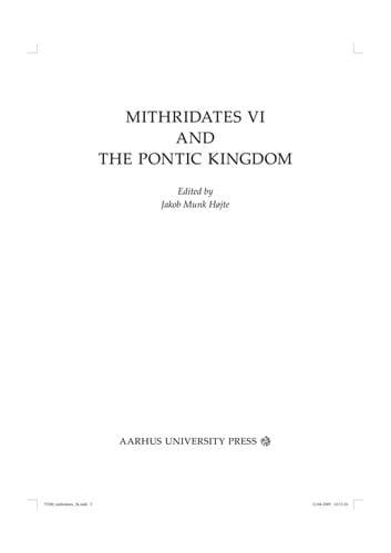 Mithridates VI and the Pontic Kingdom